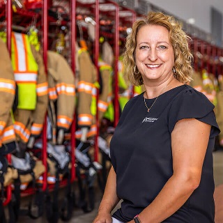 Team member giving back to local fire station