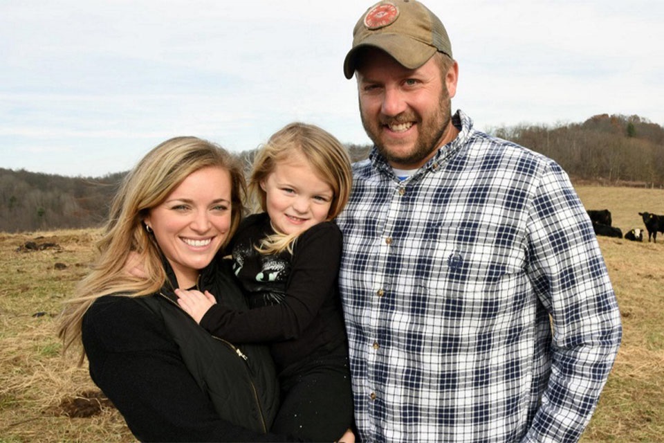 Farmers on farm financed by Farm Credit Mid-America