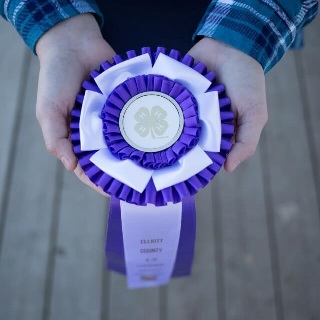 4-H fair ribbon sponsored by Farm Credit Mid-America