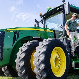 Tractor and farm equipment financed through Farm Credit Mid-America.