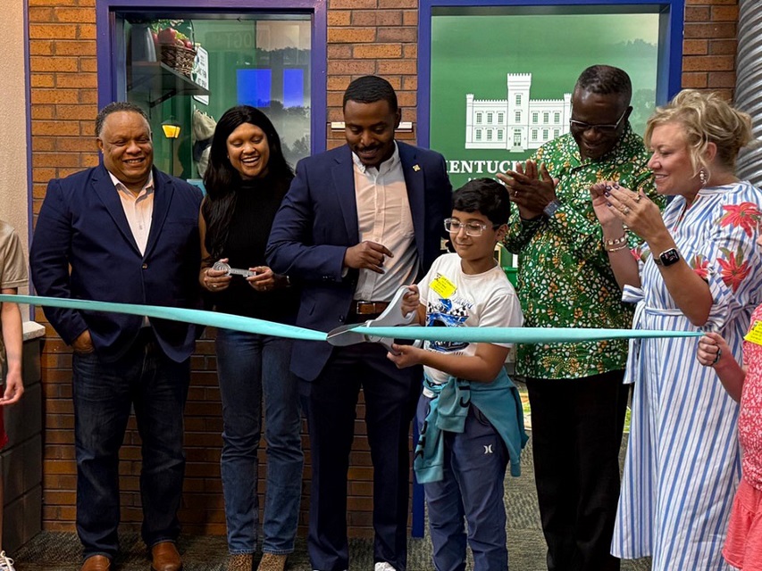 Ribbon cutting ceremony for the Urban Agriculture Discovery Center at JA BizTown.