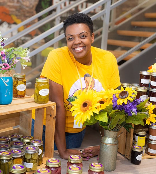 Garden Girl Foods selling jams and pickled vegetables