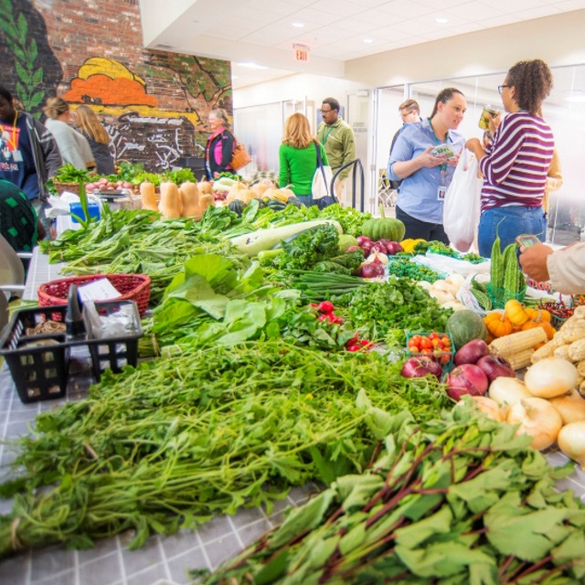 Fresh produce on table.