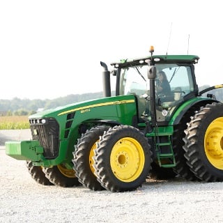 Large green tractor.